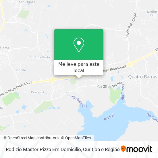 Rodízio Master Pizza Em Domicílio mapa