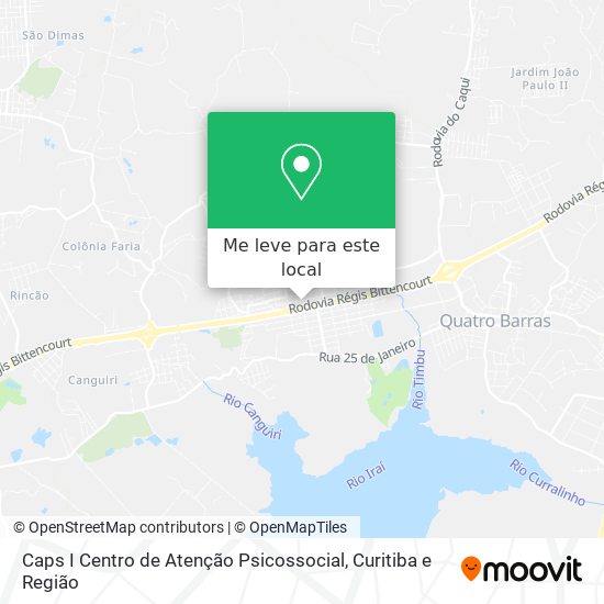 Caps I Centro de Atenção Psicossocial mapa