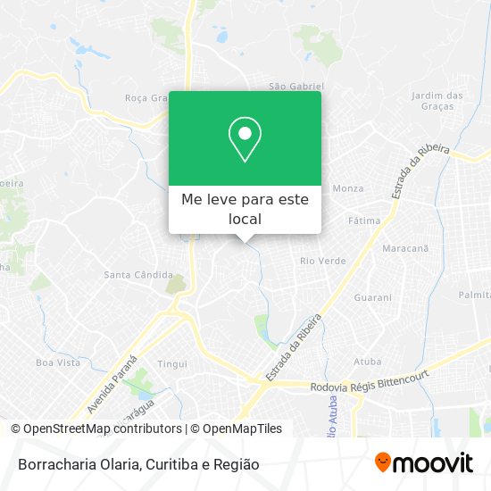 Borracharia Olaria mapa