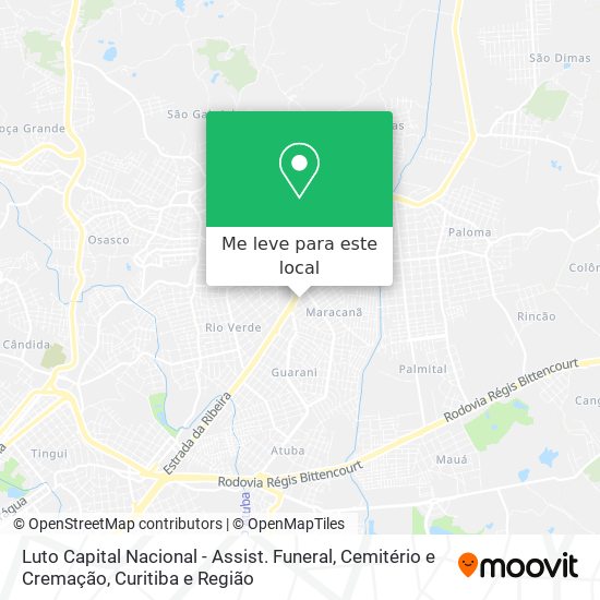 Luto Capital Nacional - Assist. Funeral, Cemitério e Cremação mapa