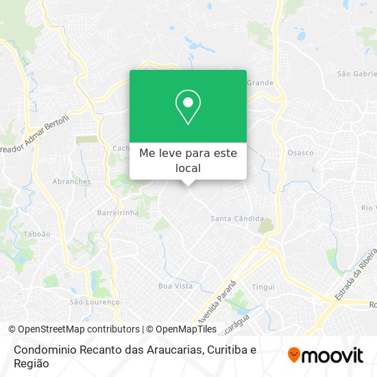 Condominio Recanto das Araucarias mapa