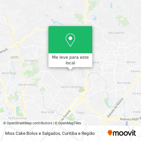 Miss Cake Bolos e Salgados mapa