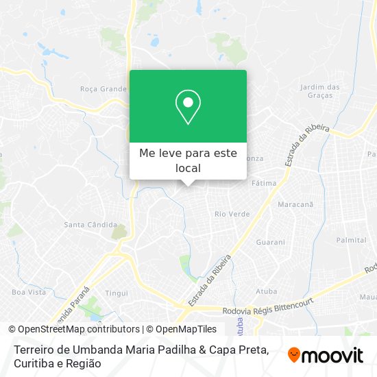 Terreiro de Umbanda Maria Padilha & Capa Preta mapa