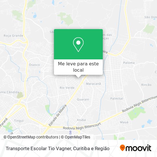 Transporte Escolar Tio Vagner mapa