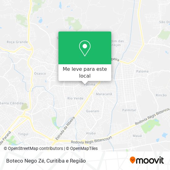 Boteco Nego Zé mapa