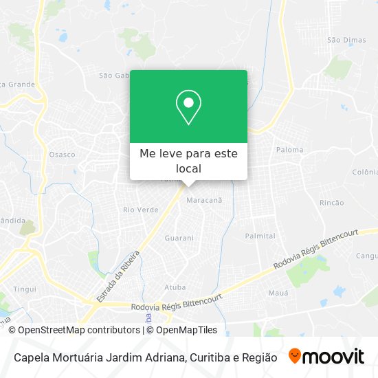 Capela Mortuária Jardim Adriana mapa