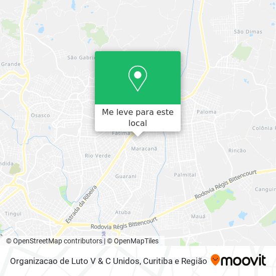Organizacao de Luto V & C Unidos mapa
