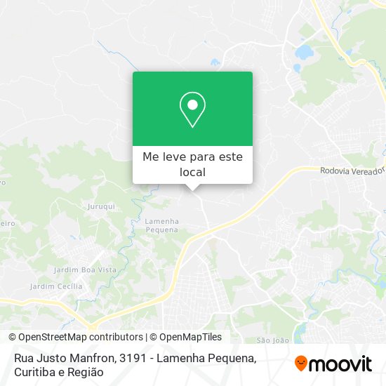 Rua Justo Manfron, 3191 - Lamenha Pequena mapa