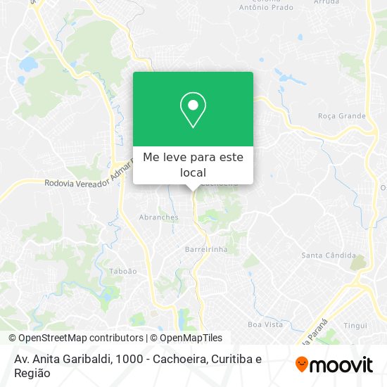 Av. Anita Garibaldi, 1000 - Cachoeira mapa