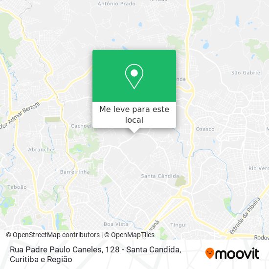 Rua Padre Paulo Caneles, 128 - Santa Candida mapa