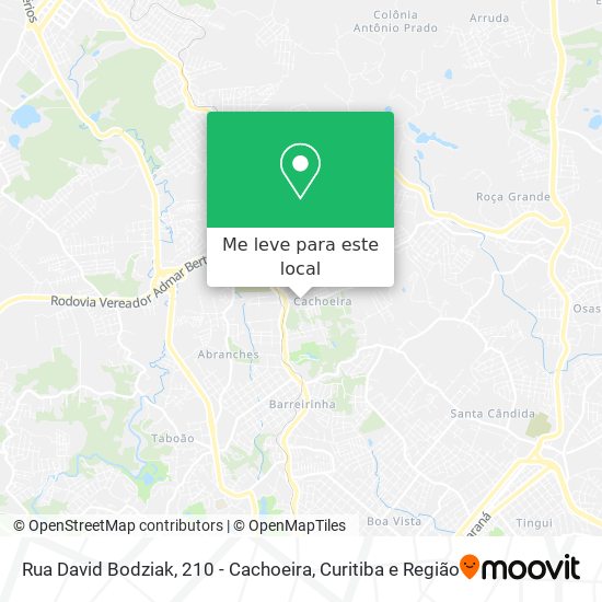 Rua David Bodziak, 210 - Cachoeira mapa