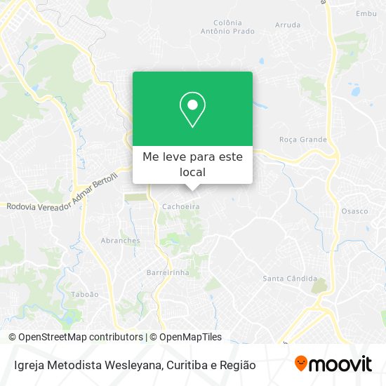 Igreja Metodista Wesleyana mapa