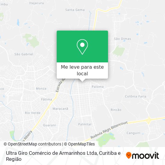 Ultra Giro Comércio de Armarinhos Ltda mapa