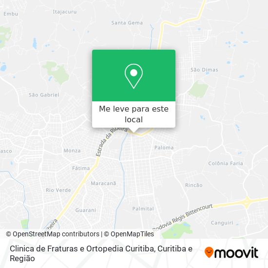 Clinica de Fraturas e Ortopedia Curitiba mapa