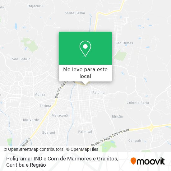 Poligramar IND e Com de Marmores e Granitos mapa