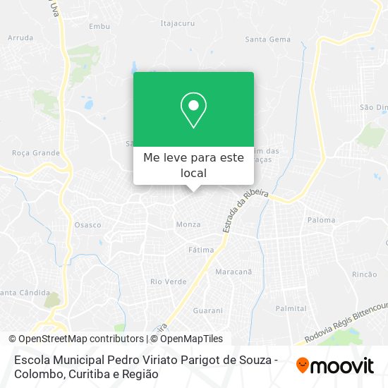 Escola Municipal Pedro Viriato Parigot de Souza - Colombo mapa