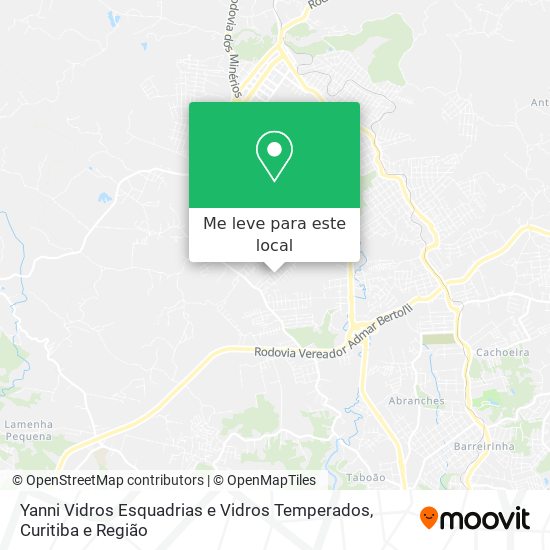 Yanni Vidros Esquadrias e Vidros Temperados mapa