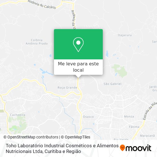 Toho Laboratório Industrial Cosméticos e Alimentos Nutricionais Ltda mapa