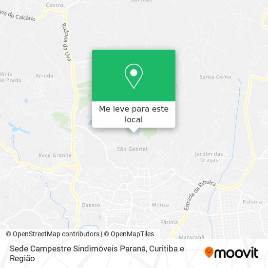 Sede Campestre Sindimóveis Paraná mapa