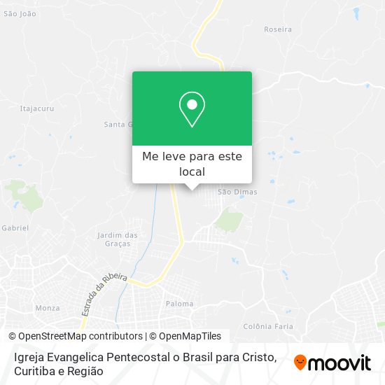 Igreja Evangelica Pentecostal o Brasil para Cristo mapa
