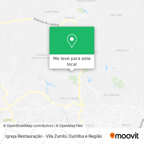 Igreja Restauração - Vila Zumbi mapa