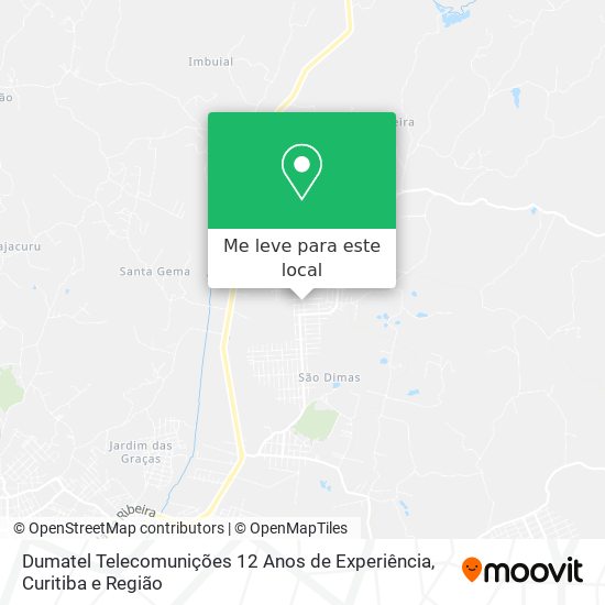 Dumatel Telecomunições 12 Anos de Experiência mapa