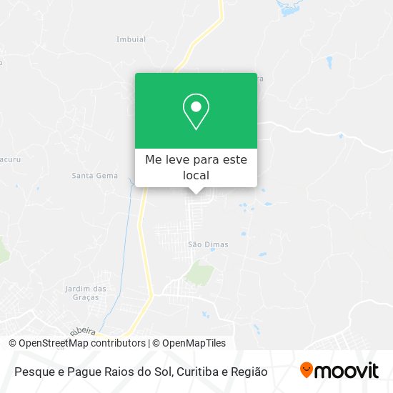 Pesque e Pague Raios do Sol mapa