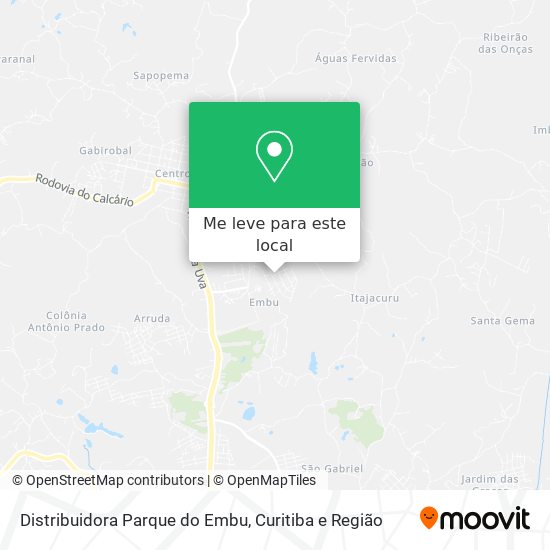 Distribuidora Parque do Embu mapa