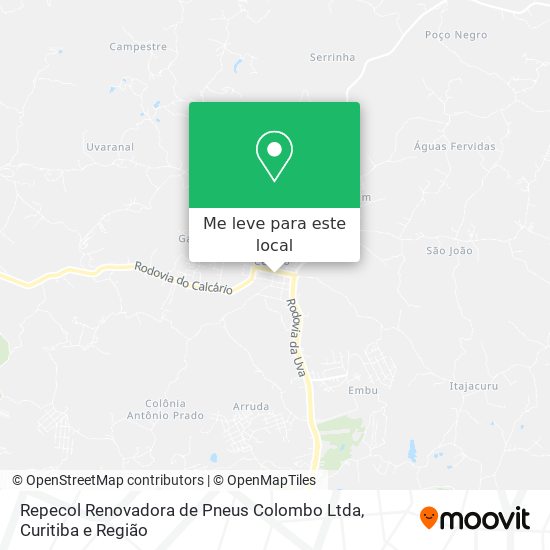 Repecol Renovadora de Pneus Colombo Ltda mapa