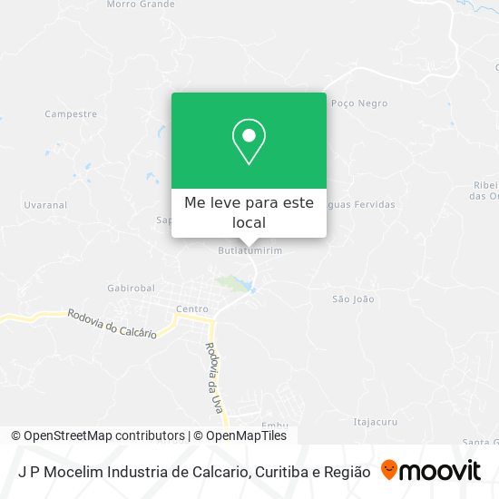 J P Mocelim Industria de Calcario mapa