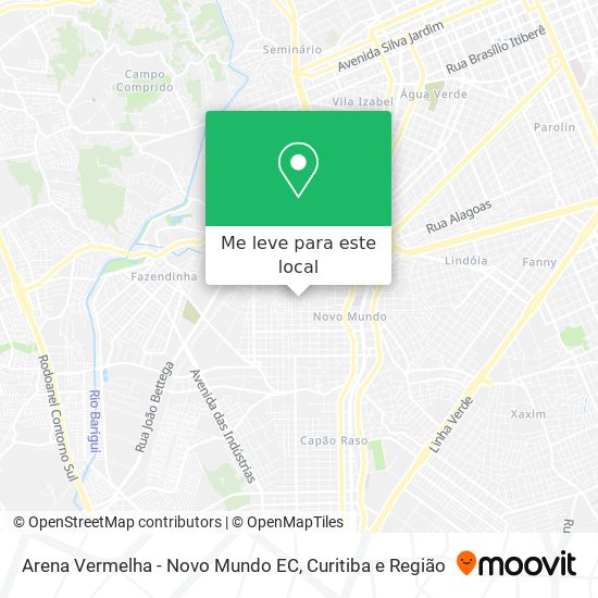 Arena Vermelha - Novo Mundo EC mapa