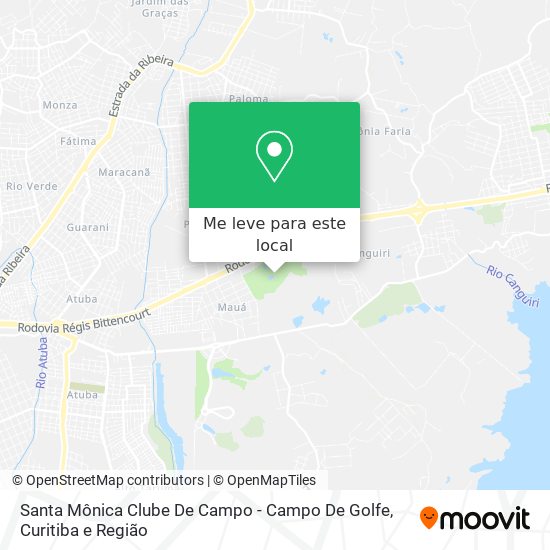 Santa Mônica Clube De Campo - Campo De Golfe mapa