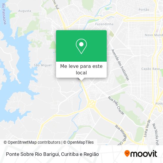 Ponte Sobre Rio Barigui mapa