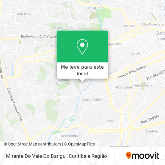 Mirante Do Vale Do Barigui mapa