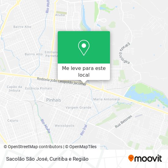 Sacolão São José mapa