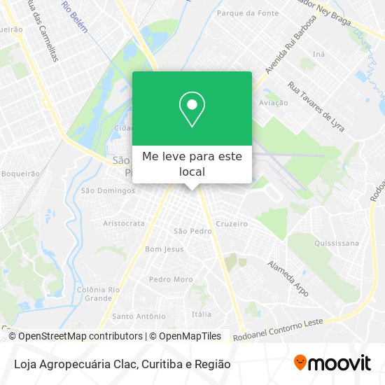 Loja Agropecuária Clac mapa