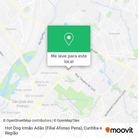 Hot Dog Irmão Adão (Filial Afonso Pena) mapa