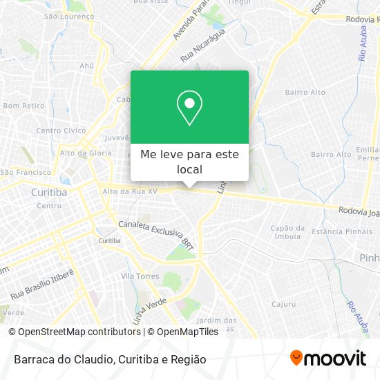 Barraca do Claudio mapa
