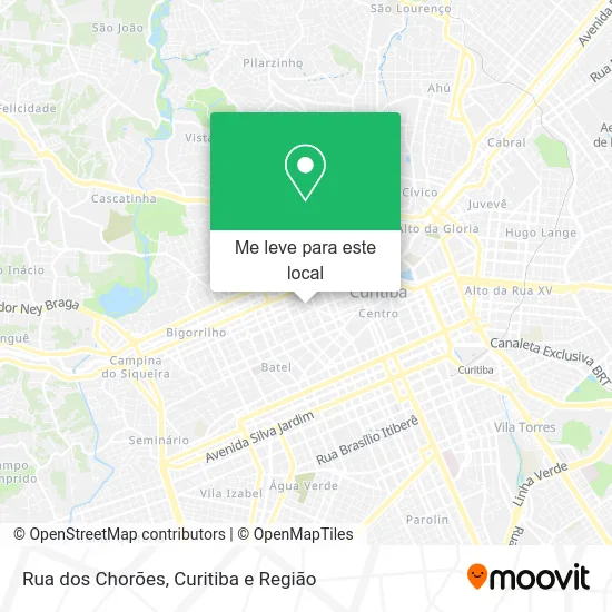 Rua dos Chorões mapa
