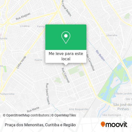 Praça dos Menonitas mapa