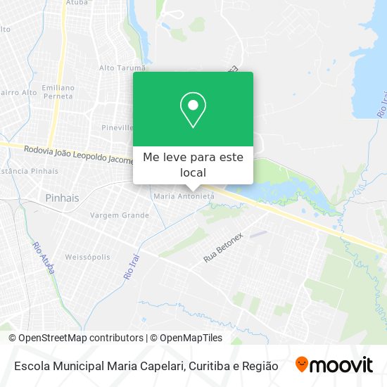 Escola Municipal Maria Capelari mapa