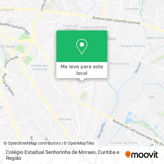 Colégio Estadual Senhorinha de Moraes mapa