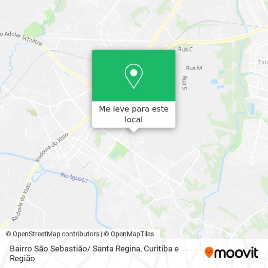 Bairro São Sebastião/ Santa Regina mapa