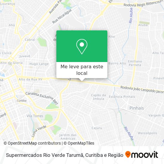 Supermercados Rio Verde Tarumã mapa