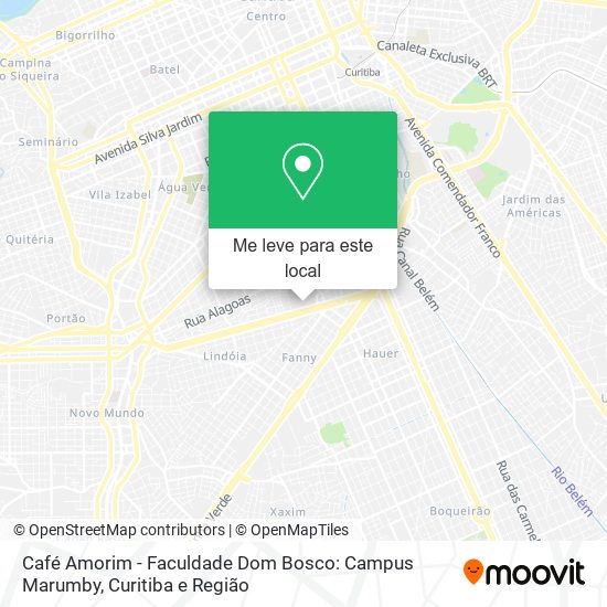 Café Amorim - Faculdade Dom Bosco: Campus Marumby mapa