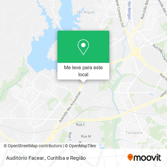 Auditório Facear. mapa