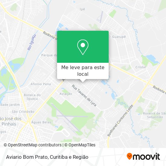 Aviario Bom Prato mapa