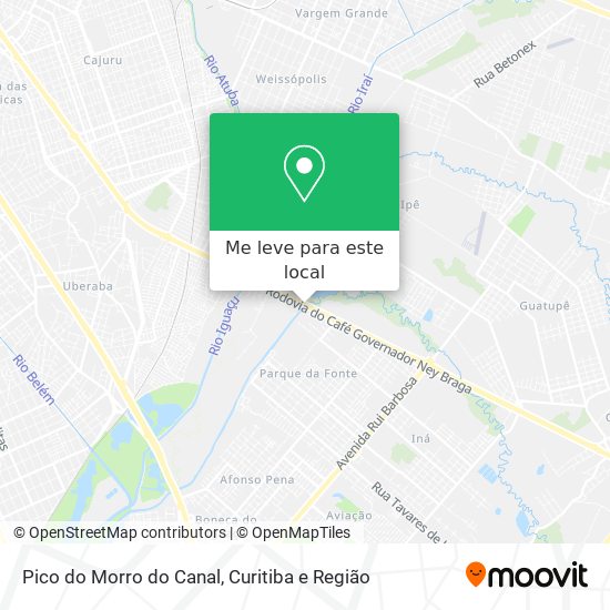 Pico do Morro do Canal mapa