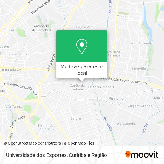 Universidade dos Esportes mapa