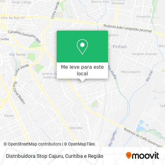 Distribuidora Stop Cajuru mapa